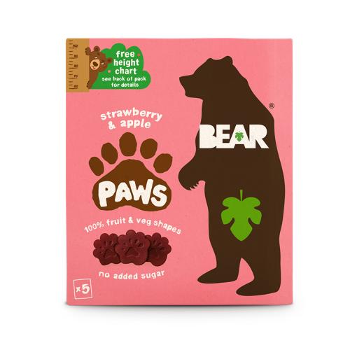 Bear Multi-Pack Paws - Strawberry & Apple 4x(5x20g)