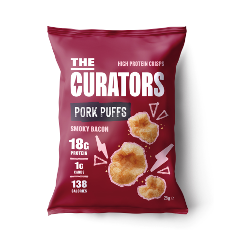 The Curators Pork Puffs - Smoky Bacon (24x25g)