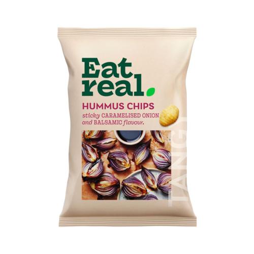 Eat Real Sharing Hummus Chips - Caramelised Onion and Balsamic Vinegar (10x110g)