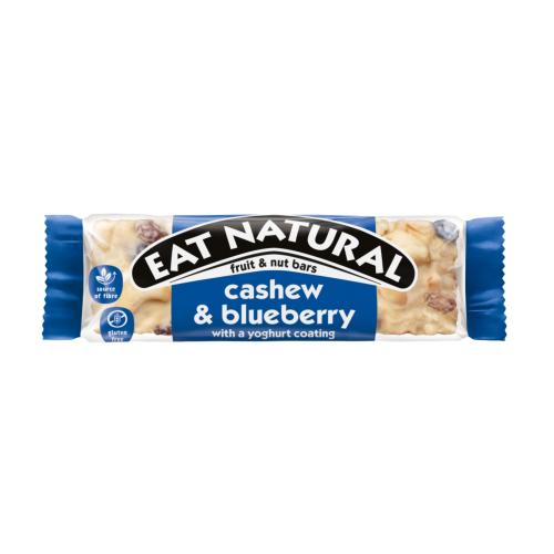 Eat Natural Fruit & Nut Bar - Cashew & Blueberries with Yoghurt Coating (12x40g)
