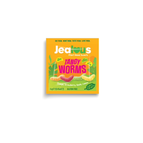 Jealous Sweets Shot Bag - Tangy Worms (20x24g)