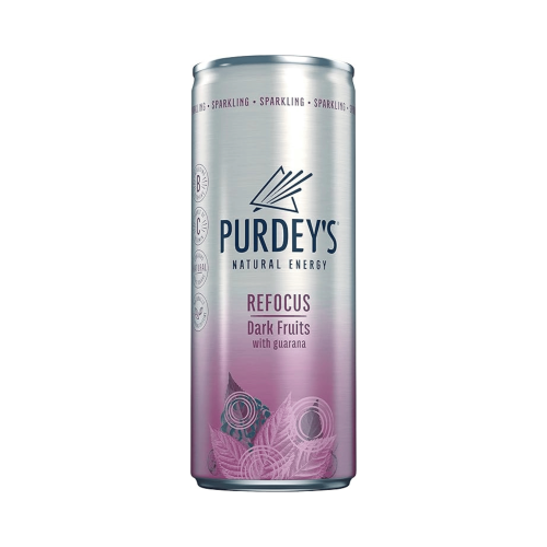 Purdey's Refocus - Sparkling Dark Fruits with Guarana (12x250ml)