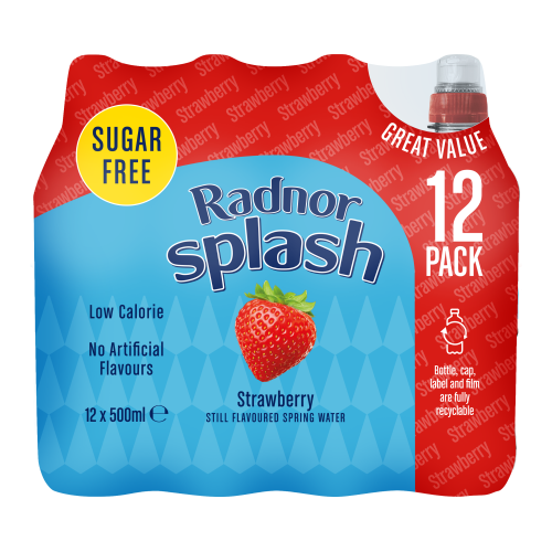 Radnor Splash Still Water - Strawberry PMP Ã‚Â£0.85 (12x500ml)