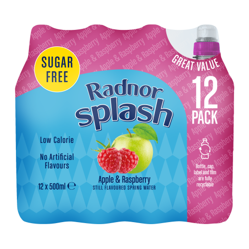 Radnor Splash Still Water - Apple & Raspberry PMP Ã‚Â£0.85 (12x500ml)
