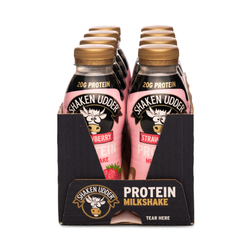 Shaken Udder Protein Milkshake - Strawberry (8x330ml)