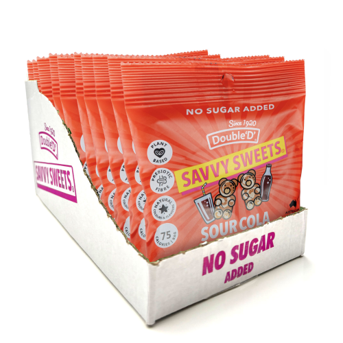 Savvy Sweets - Sour Cola Bears (12x50g)