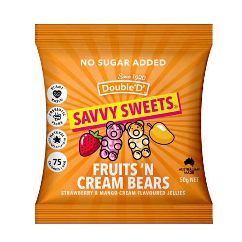 Savvy Sweets - Fruits Cream Bears (12x50g)