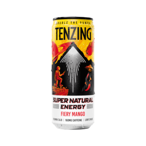 Tenzing Super Natural Energy Drink - Fiery Mango (12x330ml)