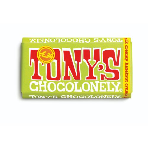 Tony's Chocolonely Bar - Milk Creamy Hazelnut Crunch (15x180g)