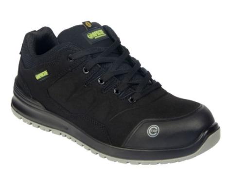 Brampton Unisex Black Recycled Suede Non-Metal Safety Trainer