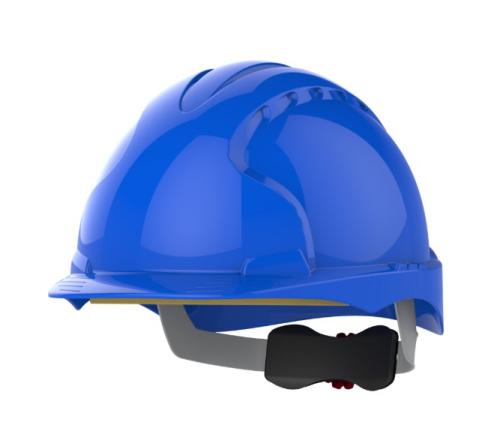 Blue Evo3 Vented Standard Peak Helmet Slip Ratchet