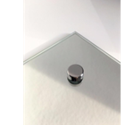 120 x 45cm Rectangle Frameless Unframed Bathroom Mirror with Pre-Drilled Holes and Chrome Cap Wall Hanging Fixing Kit Hardware