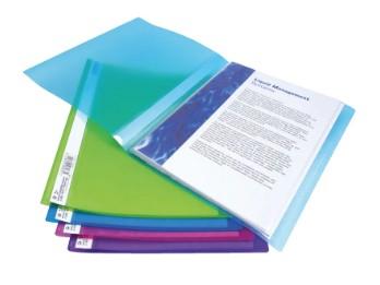 A4 Flexi Display Book 20 Pocket Assorted Colours (Pack 10)