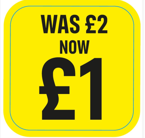 Iceland Reduced To Clear £1.00 Stickers - Roll 250 Max Grab 2