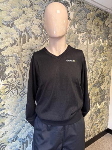 Kwik Fit Black V-Neck Unisex Wool/Acrylic Jumper