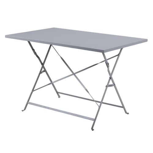 Bolero Perth Pavement Style Rectangular Folding Table Grey 1100x700mm