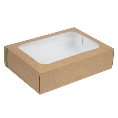 Vegware Compostable Sandwich Platters Box with Insert and Lid (50 Pack)