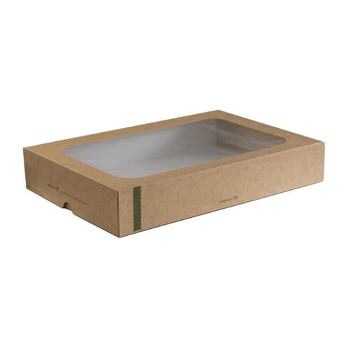 Vegware Compostable Sandwich Platters With Lid Large (25 Pack)