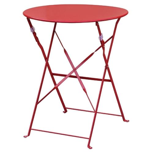 Bolero Perth Pavement Style Round Table Red 600mm