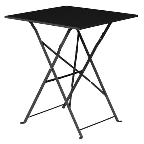Bolero Perth Pavement Style Square Table Black 600x600mm