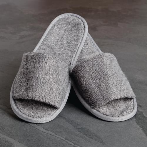 Mitre Luxury Curzon Open Toe Slippers Grey