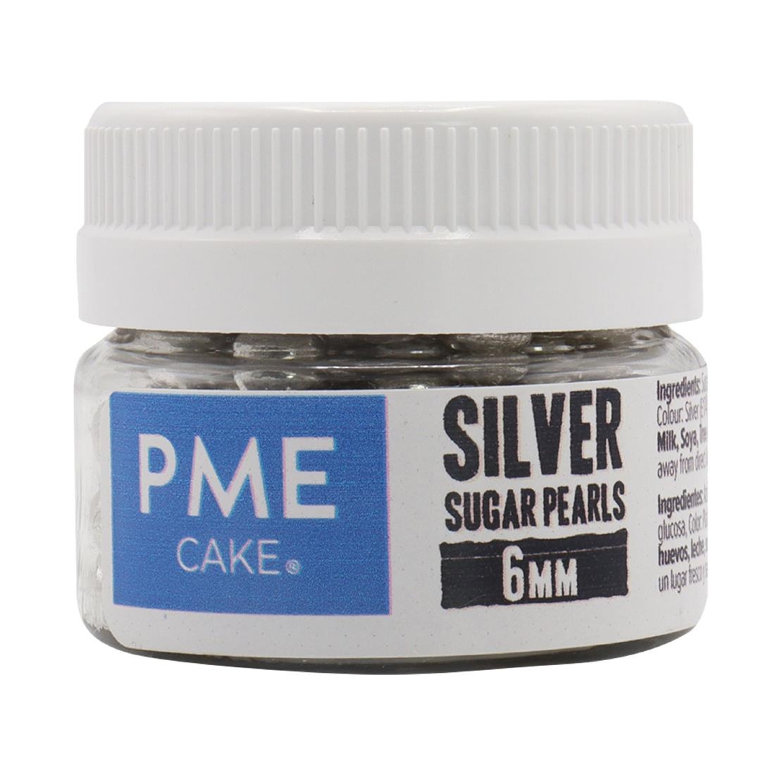 PME Silver Sugar Pearls 6mm