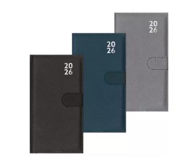 2026 PREMIUM WEEK TO VIEW SLIM DIARY WITH PEN AND FASTENER