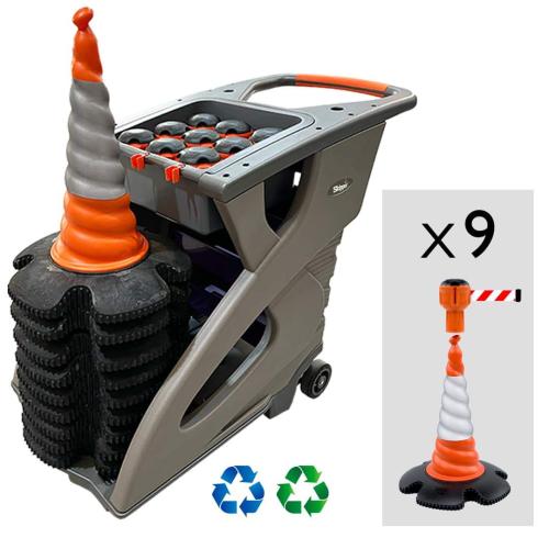 Skipper Traffic Cone Unicart-09 Retractable Barrier System | Warehouse Zone Control