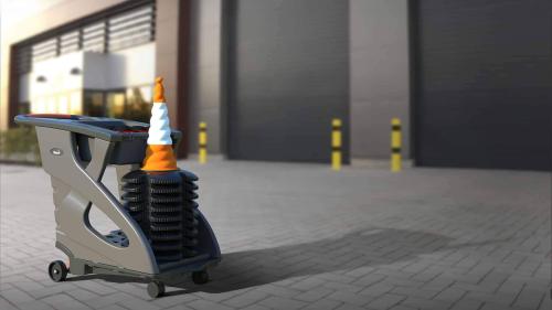 Skipper Traffic Cone Unicart-09 Retractable Barrier System | Warehouse Zone Control - Best Price Skipper Retractable Unit's and Accessories. UK