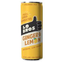 Lo Bros Kombucha - Low Sugar Ginger & Lemon (12x250ml)
