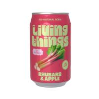 Living Things Soda - Rhubarb & Apple (12x330ml)