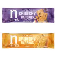 Nairn's Gluten Free Crunchy Oat Bars - Mixed Case Honey / Raisin Apple & Cinnamon (48x40g)