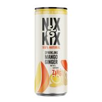 Nix & Kix Lightly Sparkling Drink - Mango & Ginger (12x250ml)