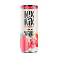 Nix & Kix Lightly Sparkling Drink - Raspberry & Rhubarb (12x250ml)