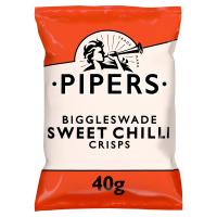 Pipers Potato Crisps - Sweet Chilli (24x40g)
