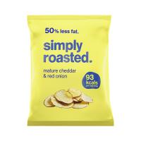 Simply Roasted Low Fat Crisps - Mature Cheddar & Red Onion (24x21.5g)