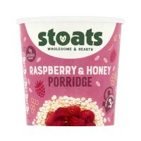 Stoats Porridge Pot - Raspberry & Honey(16x60g)