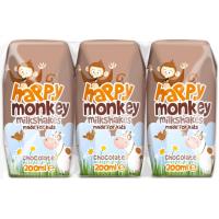 Happy Monkey Multipack Milkshake - Chocolate (10x3x200ml)