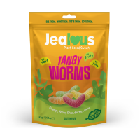Jealous Sweets Sharing Bag - Tangy Worms (10x125g)