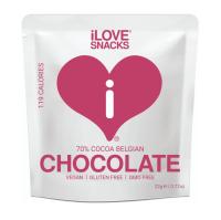 I Love Snacks Pouch - 70% Cocoa Dark Belgian Chocolate (20x22g)