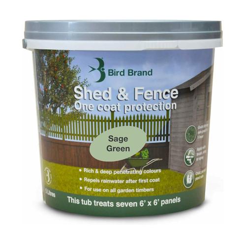 Shed and fence Green