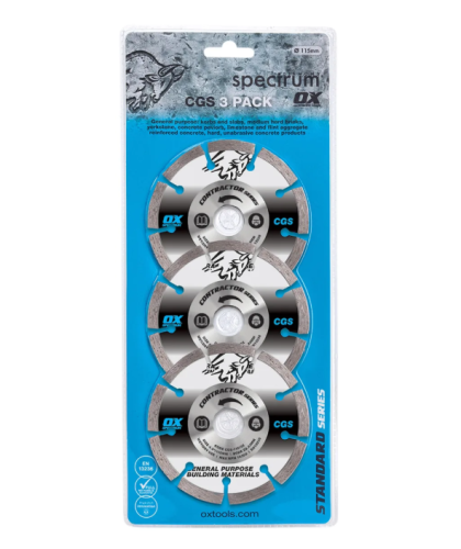 Contractor GTT Diamond Blade Triple Pack 115/22.23mm