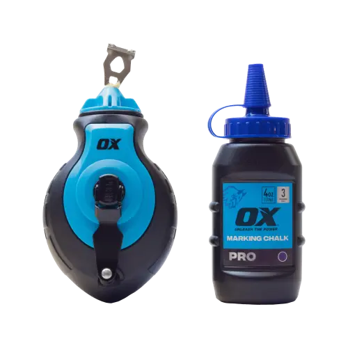 OX Pro Aluminium Kevlar Chalk Line Reel and Refill