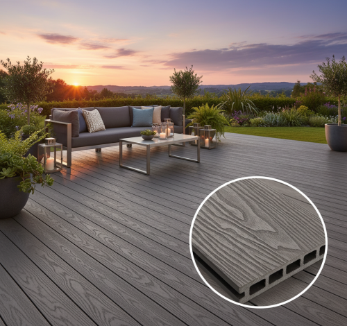 Triton Composite Decking 148x25mm @ 3M WPC D/F GREY