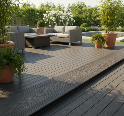 Triton Composite Decking 148x25mm @ 5M WPC D/F Black