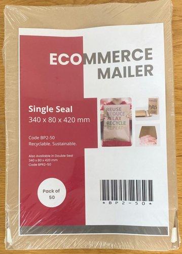 Ecommerce Mailer 340x80x420mm P/S 90grm with Side Gusset (50)