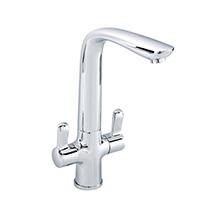 FORTUNE VALENTIA TWIN LEVER KITCHEN SINK MIXER CHROME (8)