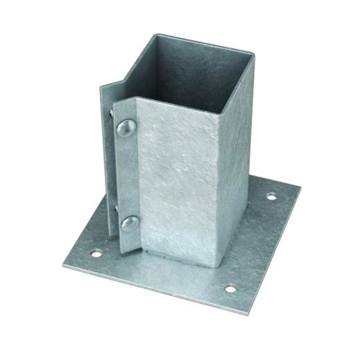 GALV. BOLT DOWN POST SHOE TWIN BOLT 75 X 75MM