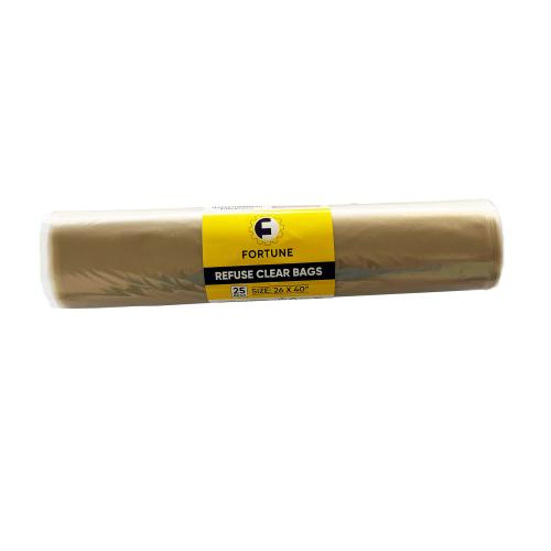REFUSE CLEAR BAGS  25 X BAGS PER ROLL (8)
