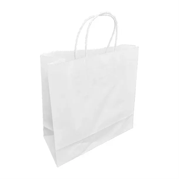 Fiesta Recyclable Twist Handle Small Paper Carrier Bags - Pack of 250